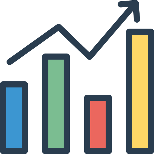 Analytics Dinosoft Lineal Color Ícone