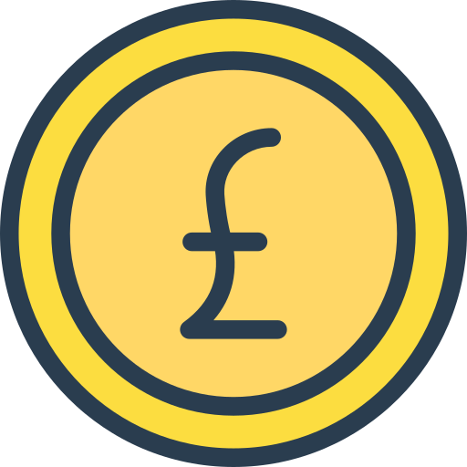 Pound sterling Dinosoft Lineal Color icon