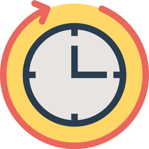 reloj de pared Dinosoft Lineal Color icono