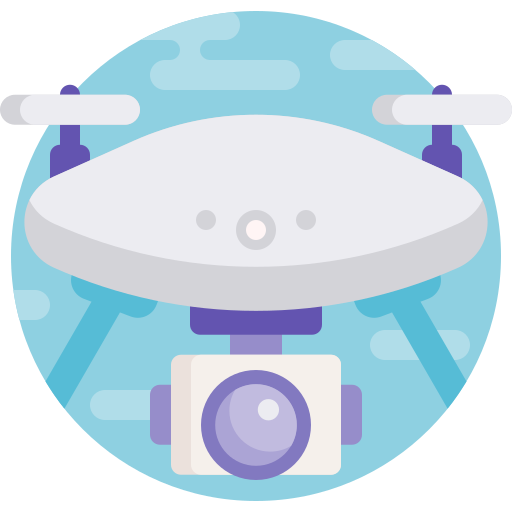Drone Detailed Flat Circular Flat icon