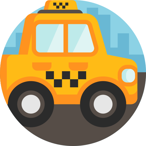 Taxi Detailed Flat Circular Flat icono