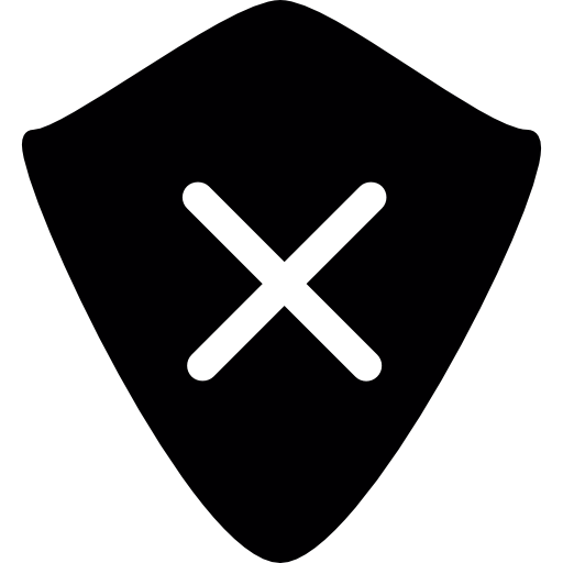 escudo con marca de cruz  icono