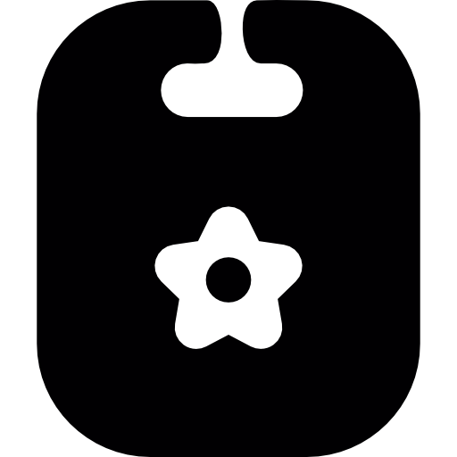 꽃 디자인 아기 턱받이  icon
