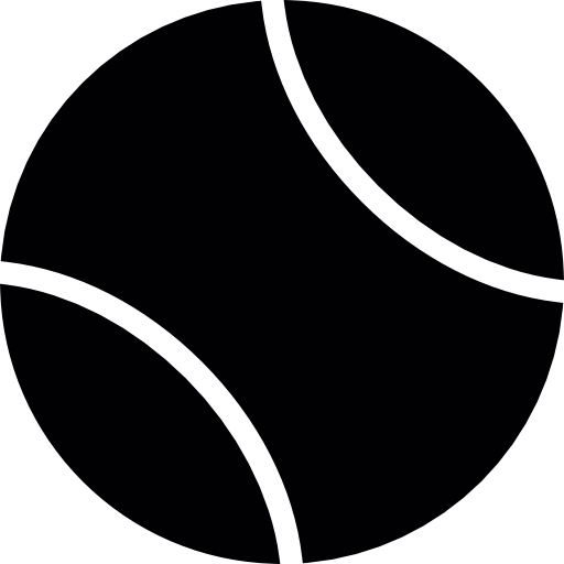 Теннисный спортивный мяч  иконка