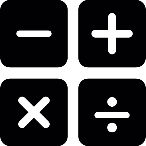 operaciones matemáticas  icono