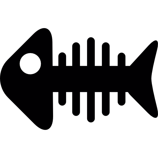 hueso de la cola de pescado  icono