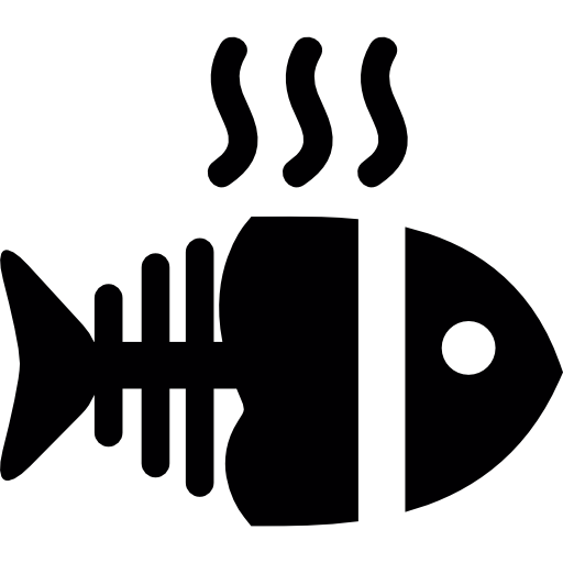 espina de pescado caliente  icono