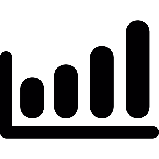 grafico a barre in crescita  icona
