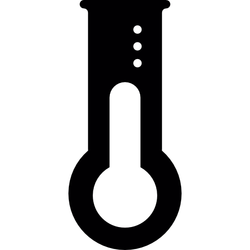 High temperature on a thermometer  icon