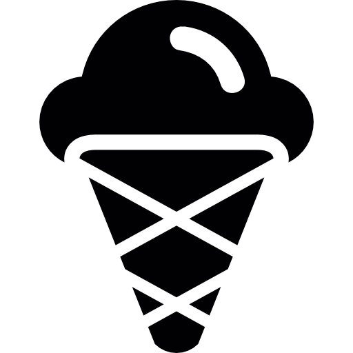Three Balls Ice Cream Cone  icon