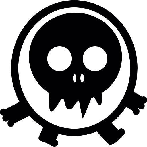 Walking skull head monster  icon