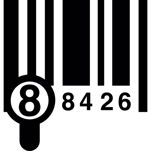 Zooming on a bar code  icon