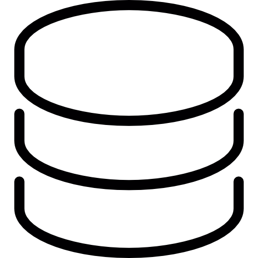 symbole simple de base de données  Icône