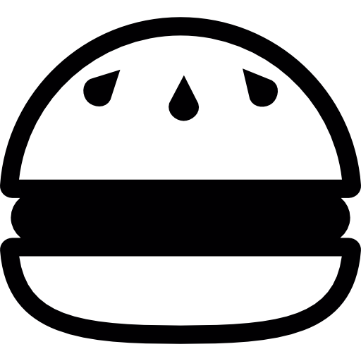 Hamburger with sesame seeds  icon