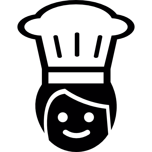Chef with hat  icon