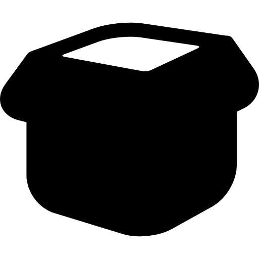 caja negra abierta  icono