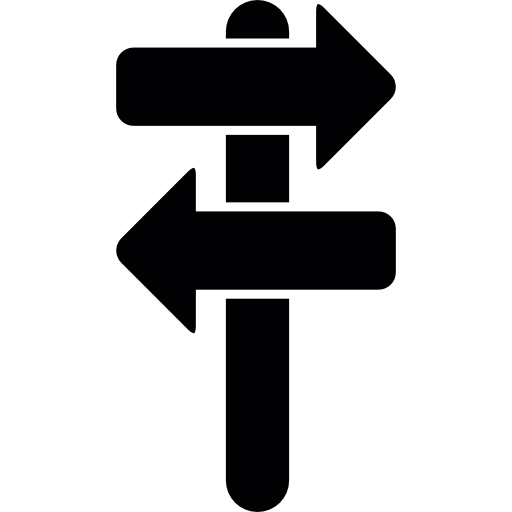Directional arrows road sign  icon