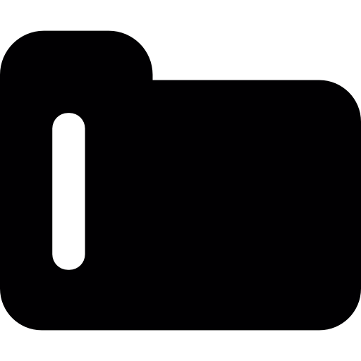 Black folder symbol  icon