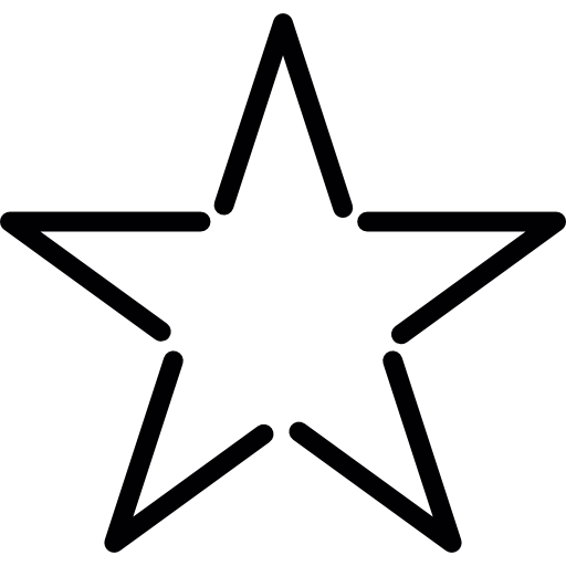 forma de estrella hecha con líneas  icono