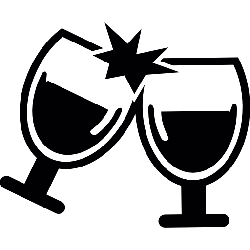 bicchieri di vino saluti  icona