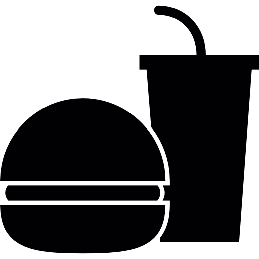 burger i soda ze słomką  ikona