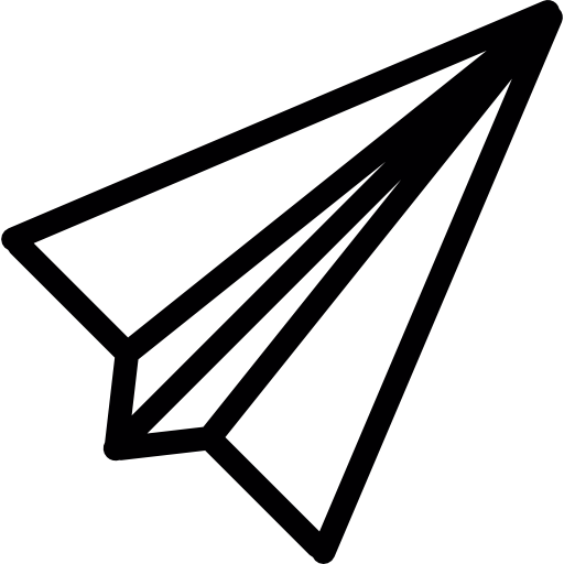 papieren vliegtuig bovenaanzicht  icoon