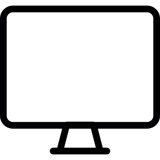 Flat monitor  icon