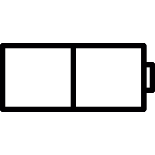 estado de la batería horizontal  icono