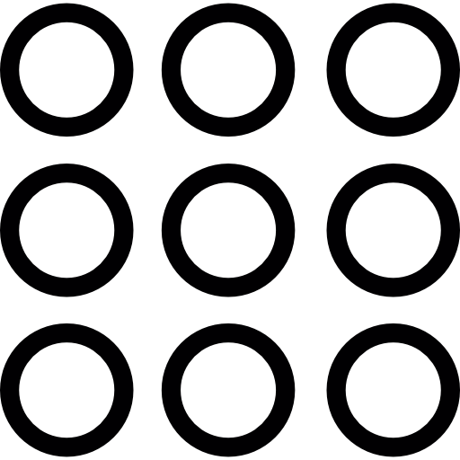 círculos de menú  icono