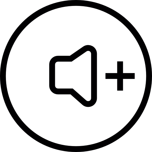 Динамик с кнопкой с символом плюса  иконка