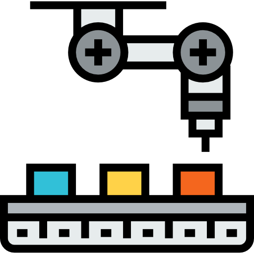 산업용 로봇 Detailed Straight Lineal color icon