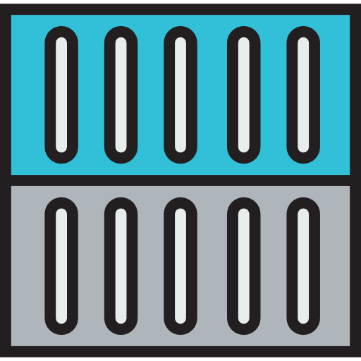 容器 Detailed Straight Lineal color icon