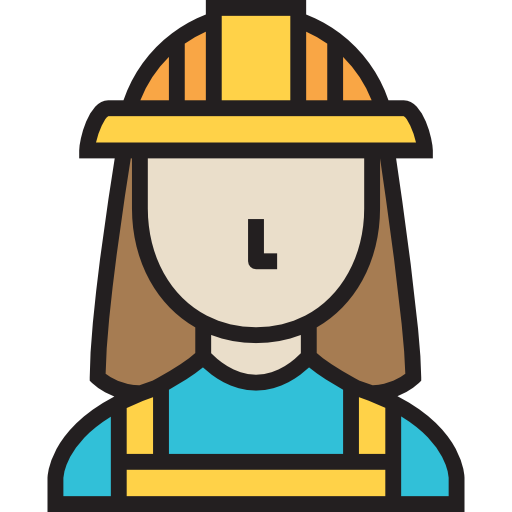 Worker Detailed Straight Lineal color icon
