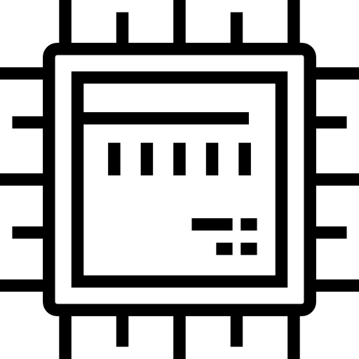 마이크로 칩 Detailed Straight Lineal icon