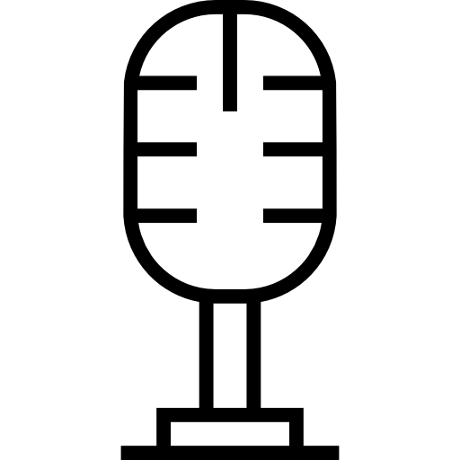 microfono Detailed Straight Lineal icona