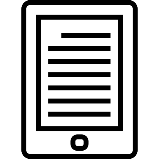 ereader Detailed Straight Lineal icono