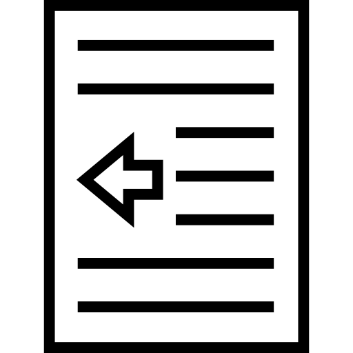 インデント解除 Detailed Straight Lineal icon