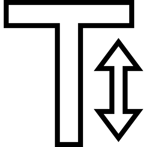 altura del texto Detailed Straight Lineal icono