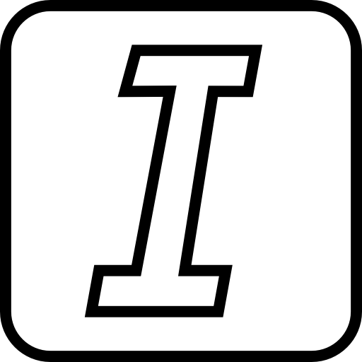 italski Detailed Straight Lineal ikona