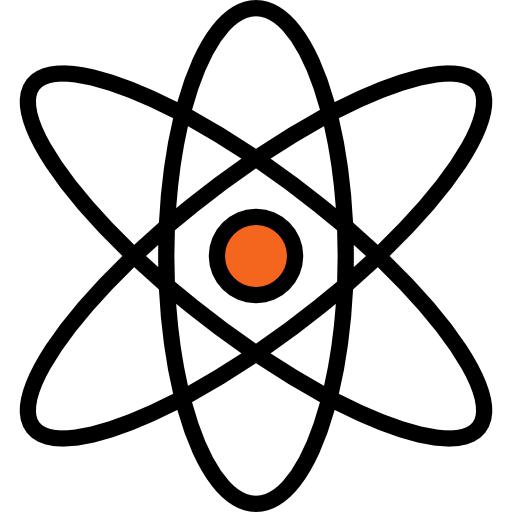 atom Detailed Straight Lineal color ikona