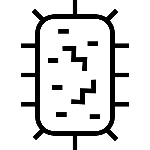 bakteria Detailed Straight Lineal ikona