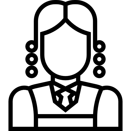 Girl Meticulous Line icon