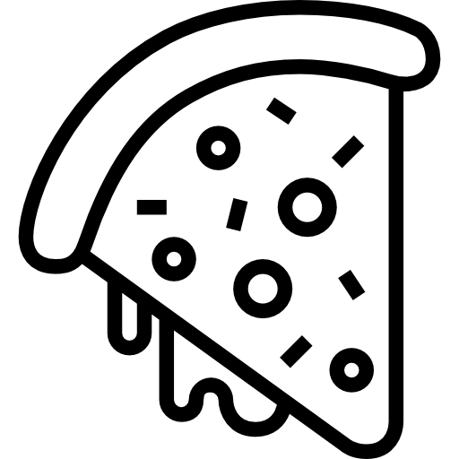 porción de pizza Meticulous Line icono