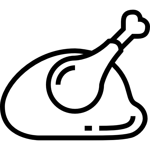 Roast chicken Meticulous Line icon