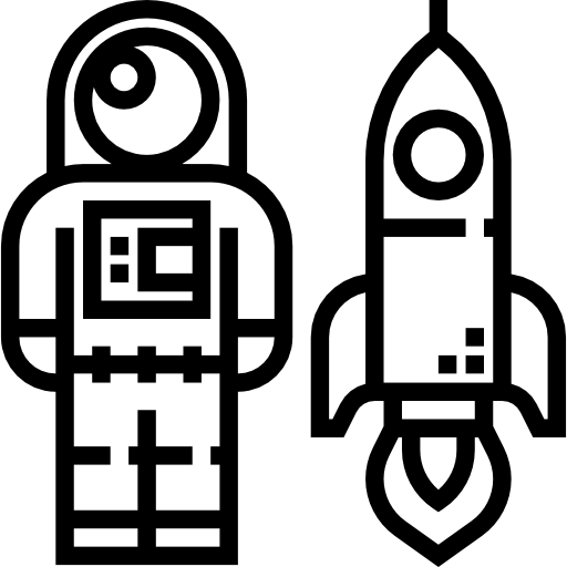 astronauta Meticulous Line icono