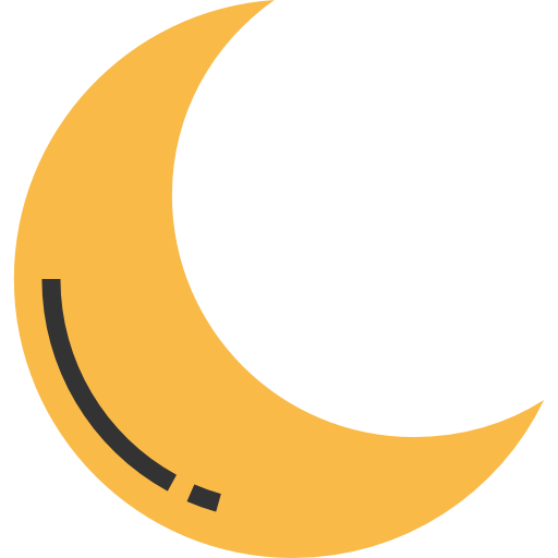 luna crescente Meticulous Yellow shadow icona