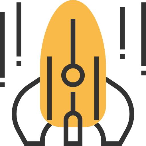 rakieta Meticulous Yellow shadow ikona