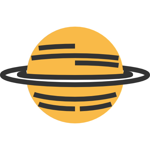 saturno Meticulous Yellow shadow icono