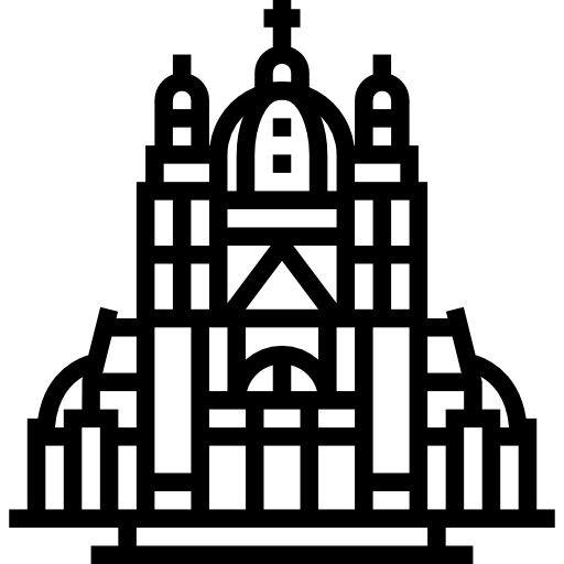 basílica del sagrado corazón Meticulous Line icono