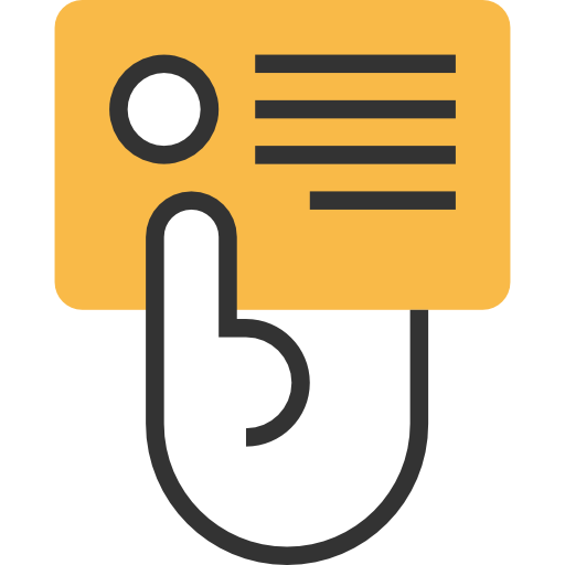 Business card Meticulous Yellow shadow icon